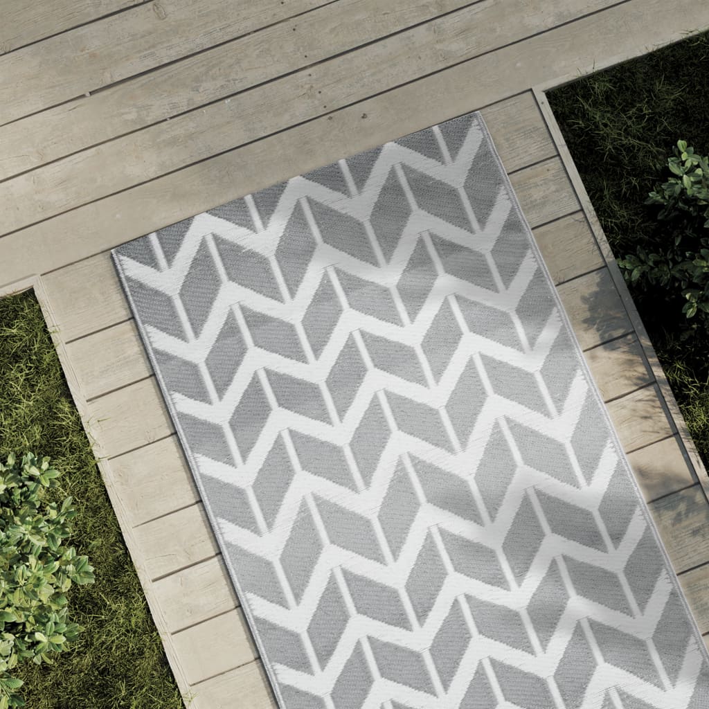 Vidaxl zewnętrzny dywan Arakil 80x250 cm PP Grey