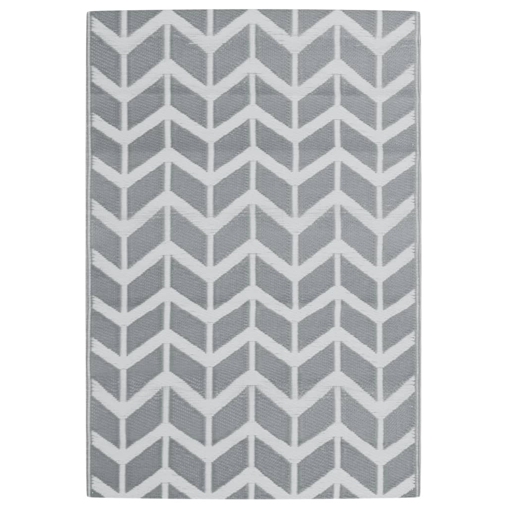 Vidaxl zewnętrzny dywan Arakil 140x200 cm PP Grey