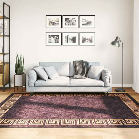 Vidaxl Dywanika do mycia anty-Slip 160x230 cm Czarna i złota