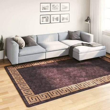 Vidaxl Dywanika do mycia anty-Slip 190x300 cm w kolorze czarnym i złotym