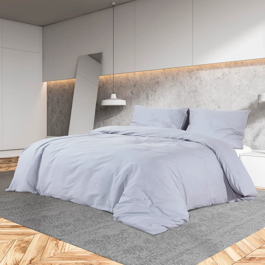 Vidaxl Duvet Overlay Ustaw lekki 200x200 cm Microfibre Grey