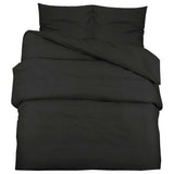 Vidaxl Duvet Overlay Ustaw lekki 200x200 cm Microfiber Black