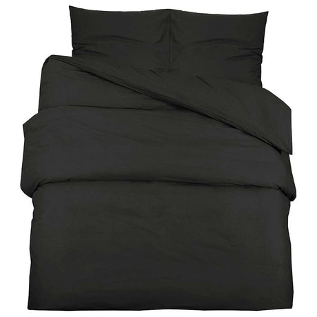Vidaxl Duvet Overlay Ustaw lekki 200x200 cm Microfiber Black
