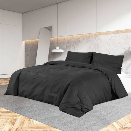 Zestaw nakładki na kołdrę vidaxl lekki 260x240 cm Microfibre Black