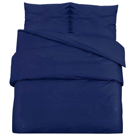 Vidaxl dekbedovertrekset 155x220 cm microvezel marineblauw
