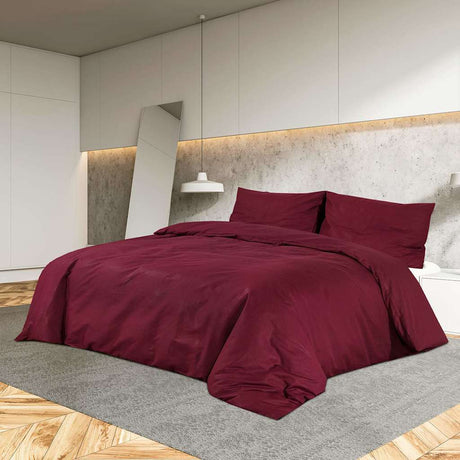 Vidaxl Duvet Overlay Ustaw lekki 200x220 cm mikrofibry Bordeaux