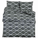 Vidaxl Duvet Crossing Set 155x220 cm bawełniany szary