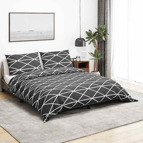 Vidaxl Duvet Crossing Set 155x220 cm bawełniany szary