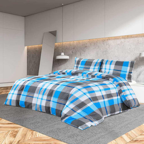 Zestaw poszewek na kołdrę Vidaxx 220x240 cm bawełna niebiesko-szara