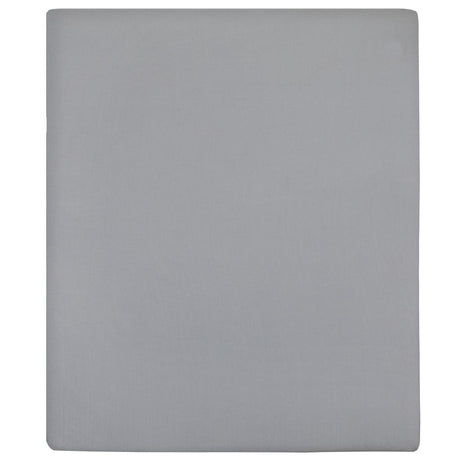 VIDAXL DOTUDENTOWANE SHEETY 2 ST JERSEY 100X200 CM BAWIEŃ SZARY