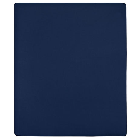 VIDAXL DOTUDENTOWE SHEETY 2 St Jersey 90x200 cm bawełniany granatowy niebieski