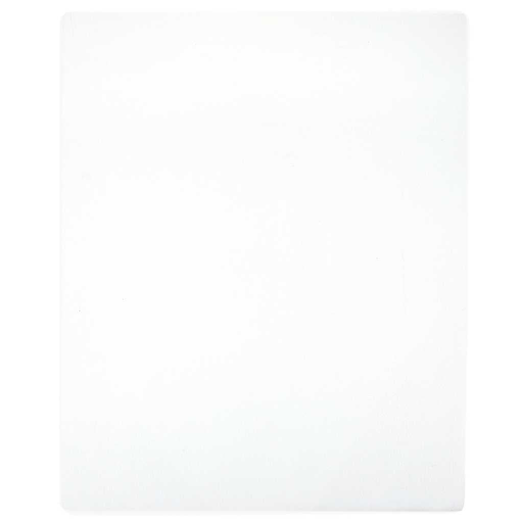 VIDAXL DOTUDENTA JERSEY 180x200 cm bawełniana biała