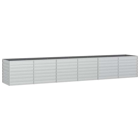 Vidaxl plantenbak verhoogd 480x80x77 cm gegalvaniseerd staal zilver