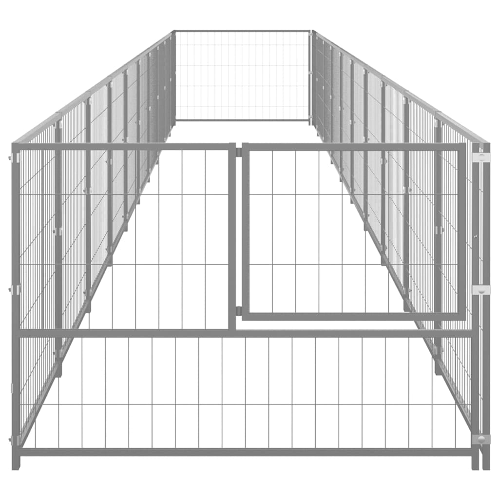 Vidaxl Dog hodera 10 m² stalowy srebrny kolor