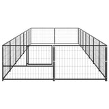 Vidaxl Dog hodera 14 m² stalowa czarna