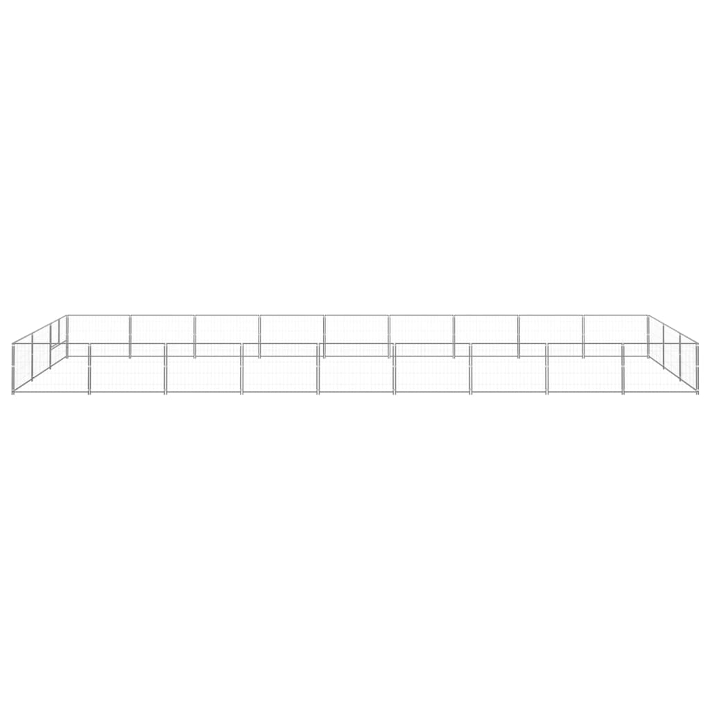 Vidaxl Dog hodera 27 m² stalowy srebrny kolor