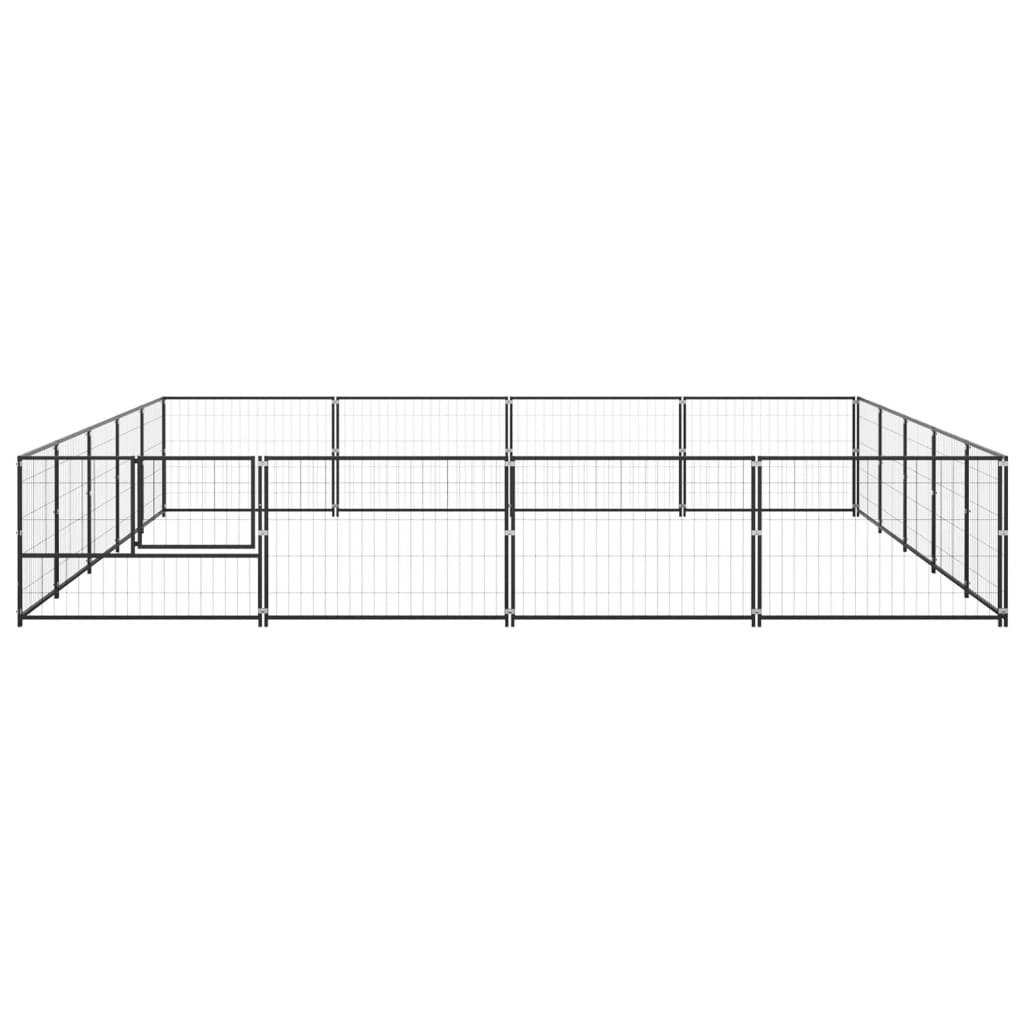 Vidaxl Dog hodera 20 m² stalowa czarna