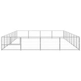 Vidaxl Dog Kennel 32 m² stalowy srebrny kolor