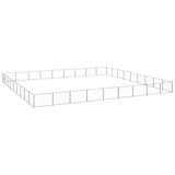 Vidaxl Dog Kennel 81 m² stalowy srebrny kolor