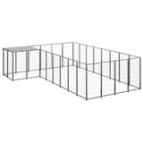 Vidaxl Dog hodera 10,89 m² stalowa czarna
