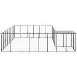 Vidaxl Dog Kennel 15,73 m² stalowa czarna