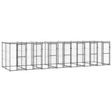 Vidaxl Dog Hodel z dachem 16,94 m² stal