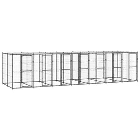 Vidaxl Dog Hodel z dachem 16,94 m² stal