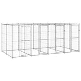 Kennel psa Vidaxl z dachem 9,68 m² stalowy