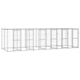 Kennel psa Vidaxl z dachem 14,52 m² stalowy