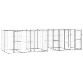 Kennel psa Vidaxl z dachem 14,52 m² stalowy