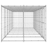 Kennel psa Vidaxl z dachem 14,52 m² stalowy