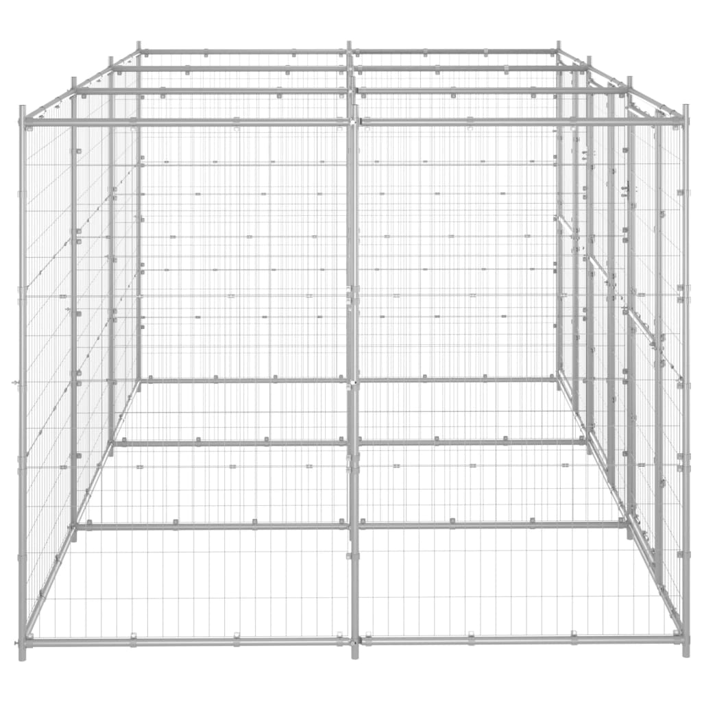 Vidaxl Dog hodera 7,26 m² stal ocynkowana