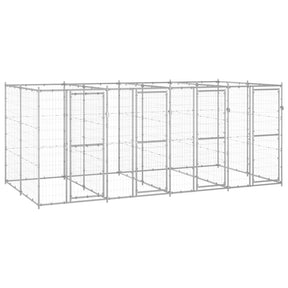 Vidaxl Dog Kennel 9,68 m² stal ocynkowana