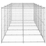 Vidaxl Dog Kennel 12,1 m² stal ocynkowana