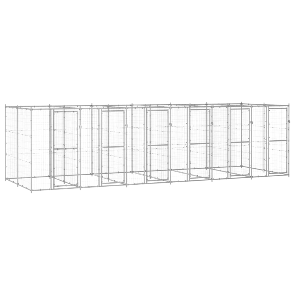 Vidaxl Dog hodera 14,52 m² stal ocynkowana