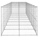 Vidaxl Dog Kennel 19,36 m² stal ocynkowana