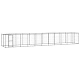 Vidaxl Dog hodera z dachem 26,62 m² stal