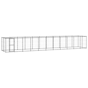 Vidaxl Dog hodera z dachem 26,62 m² stal