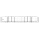 Vidaxl Dog hodera z dachem 26,62 m² stal