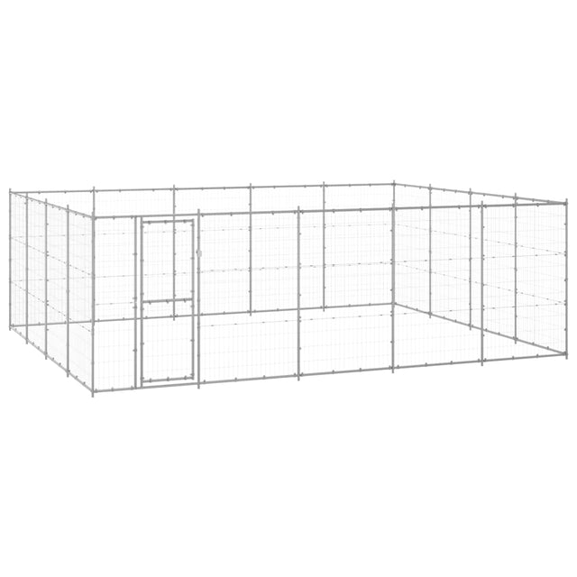 VidaXL Buda dla psa o powierzchni 24,2 m², ze stali ocynkowanej