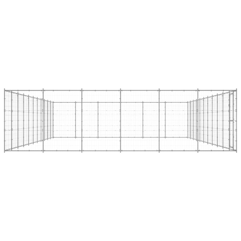 Buda dla psa VidaXL o powierzchni 79,86 m², stal ocynkowana