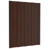 Panele dachowe Vidaxl 36 St 60x45 cm ocynkowane stalowe brąz