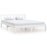 Vidaxl bedframe massief grenenhout wit 150x200 cm