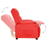 Vidaxl fauteuil verstelbaar kunstleer rood