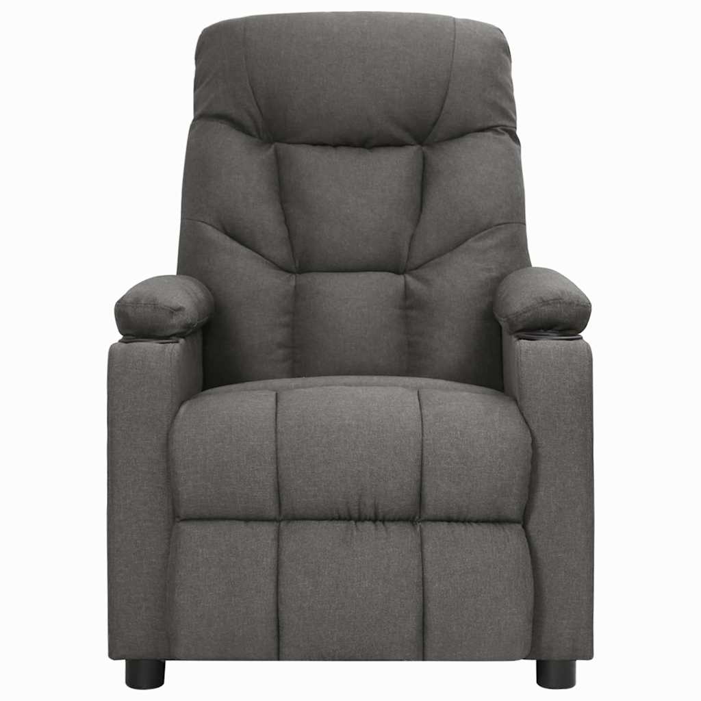 Vidaxl fauteuil verstelbaar stof donkergrijs