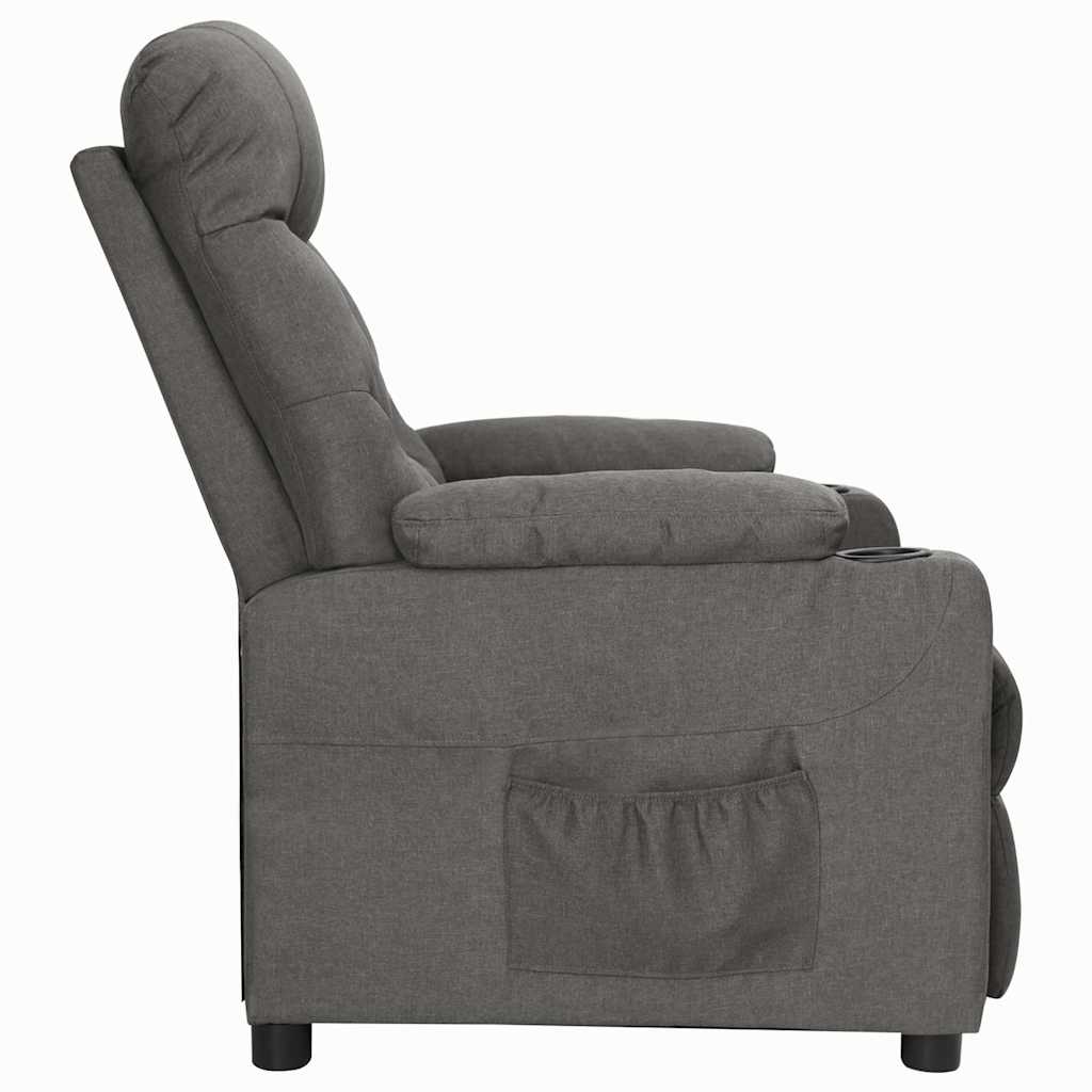 Vidaxl fauteuil verstelbaar stof donkergrijs