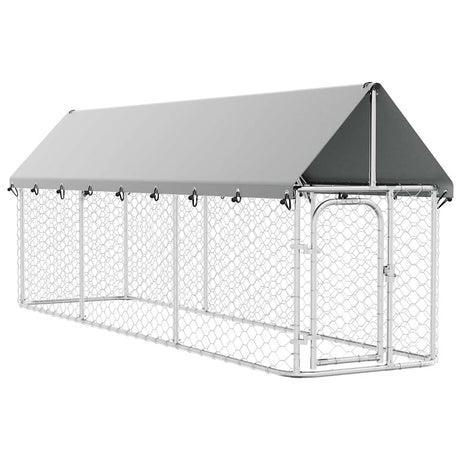 Kennel psa Vidaxl na zewnątrz z dachem 400x100x150 cm