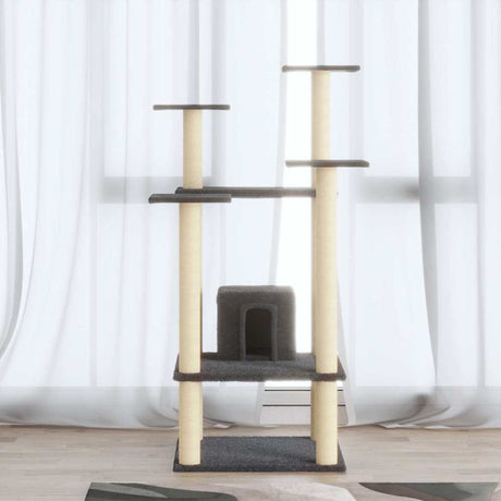 Vidaxl Cat Scrating Post z Sisal Scrating Posts 110 cm ciemnoszary