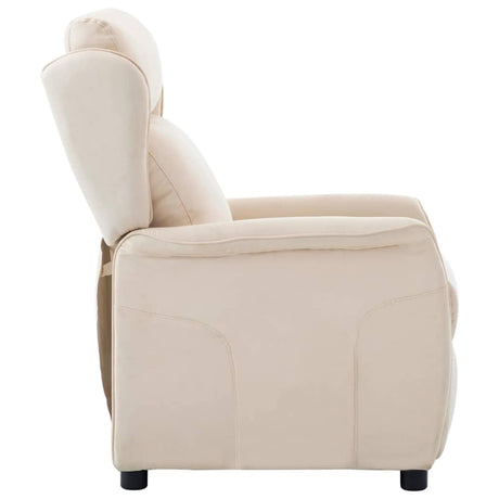 Vidaxl ligstoel crème polyester