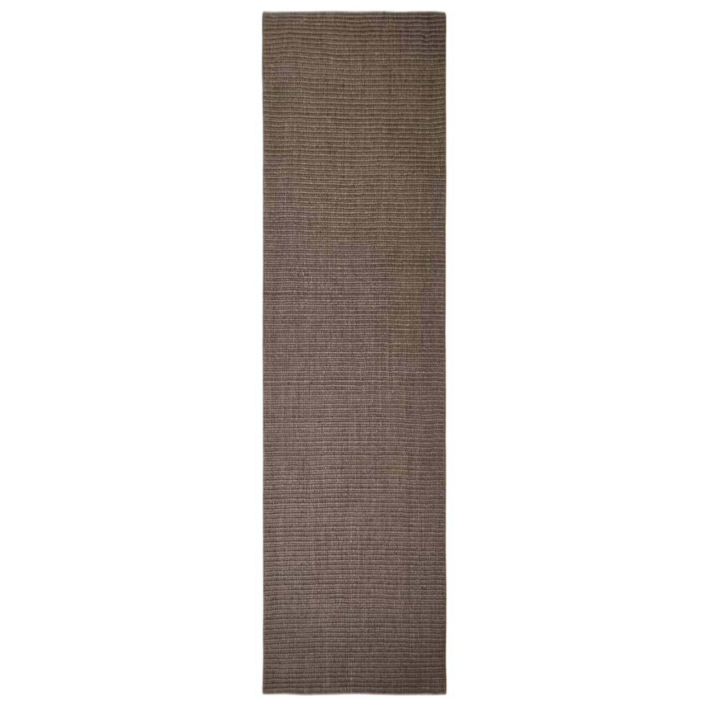 Vidaxl dywan 80x300 cm naturalny siisal brązowy